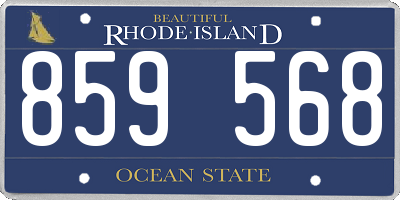 RI license plate 859568
