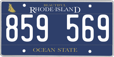 RI license plate 859569