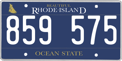 RI license plate 859575