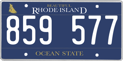 RI license plate 859577
