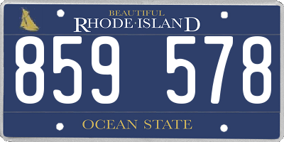 RI license plate 859578