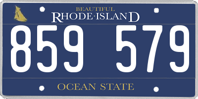 RI license plate 859579