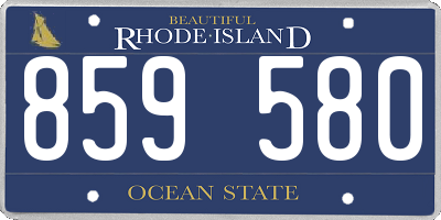RI license plate 859580