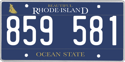 RI license plate 859581