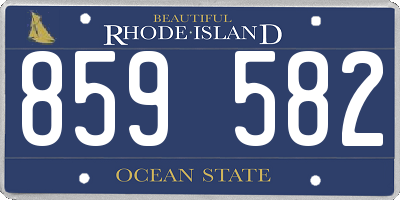 RI license plate 859582