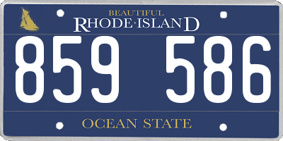 RI license plate 859586