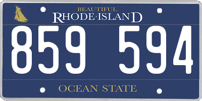 RI license plate 859594