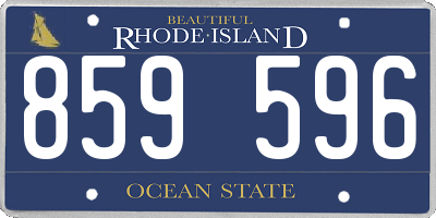 RI license plate 859596