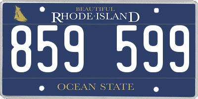 RI license plate 859599