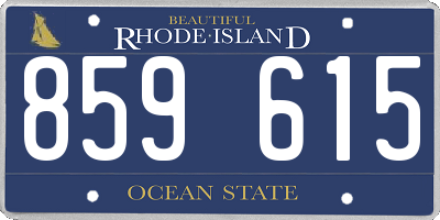 RI license plate 859615