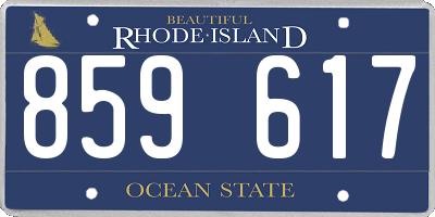 RI license plate 859617