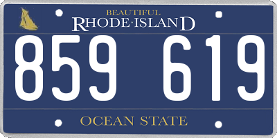 RI license plate 859619