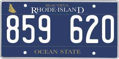 RI license plate 859620