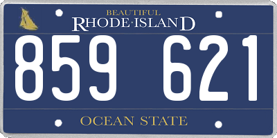 RI license plate 859621