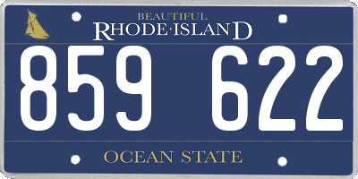 RI license plate 859622