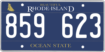 RI license plate 859623