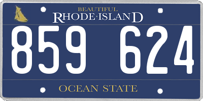 RI license plate 859624