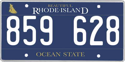RI license plate 859628