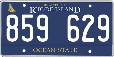 RI license plate 859629