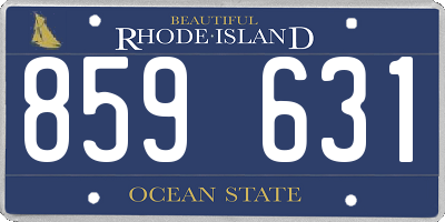 RI license plate 859631