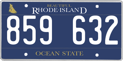 RI license plate 859632