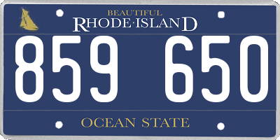 RI license plate 859650