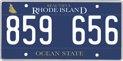 RI license plate 859656