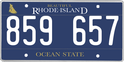 RI license plate 859657