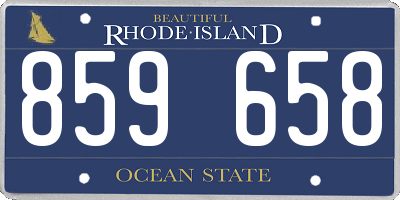 RI license plate 859658