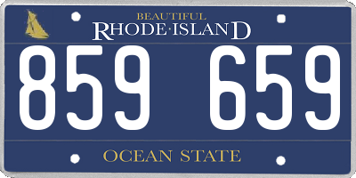 RI license plate 859659