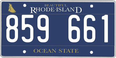 RI license plate 859661