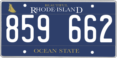 RI license plate 859662