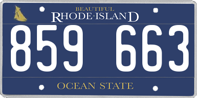 RI license plate 859663