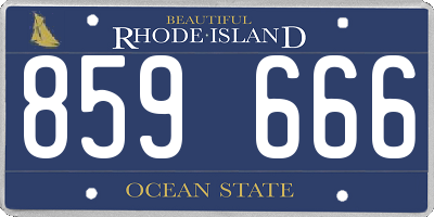 RI license plate 859666