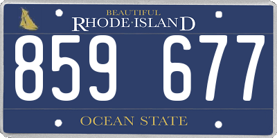 RI license plate 859677