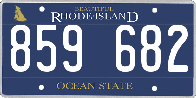 RI license plate 859682