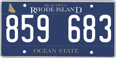 RI license plate 859683