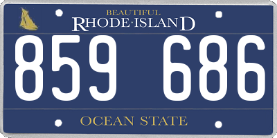 RI license plate 859686