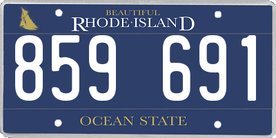 RI license plate 859691