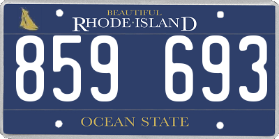 RI license plate 859693