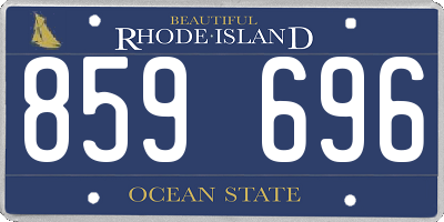 RI license plate 859696