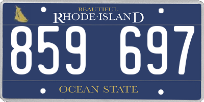 RI license plate 859697