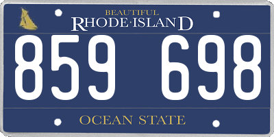 RI license plate 859698
