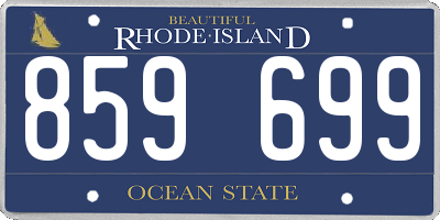 RI license plate 859699