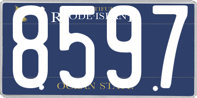 RI license plate 8597