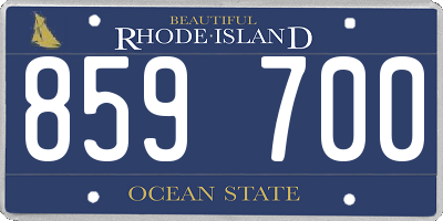 RI license plate 859700