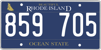 RI license plate 859705