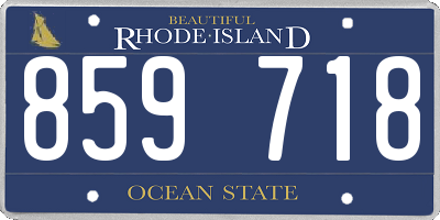 RI license plate 859718