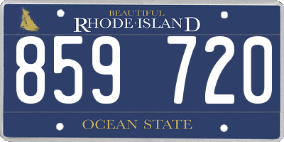 RI license plate 859720