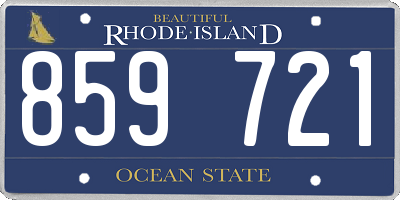 RI license plate 859721